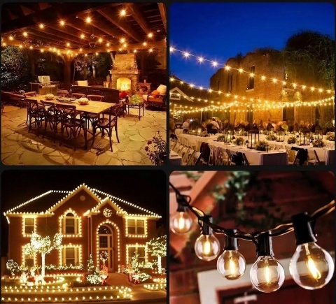 Girlanda Solarna Ogrodowa LED 10m TG-Garden – Lampki na Balkon + Pilot + USB