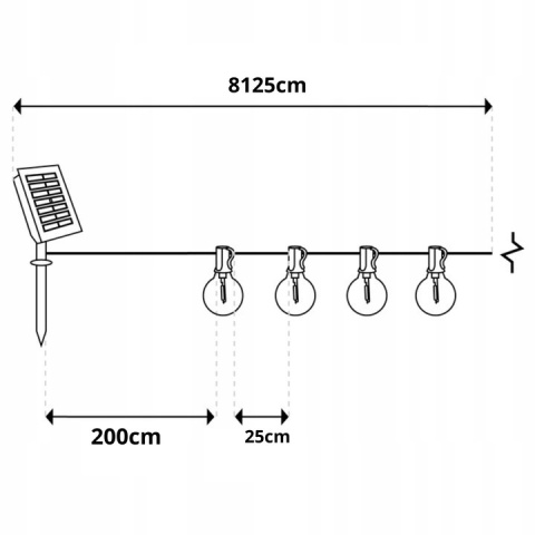 Girlanda Solarna Ogrodowa 8m TG-Garden – Lampki na Balkon + Pilot + USB