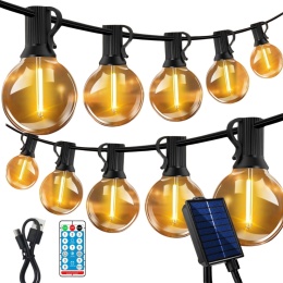 Klimatyczna girlanda solarna ogrodowa LED TG-Garden barwa ciepła